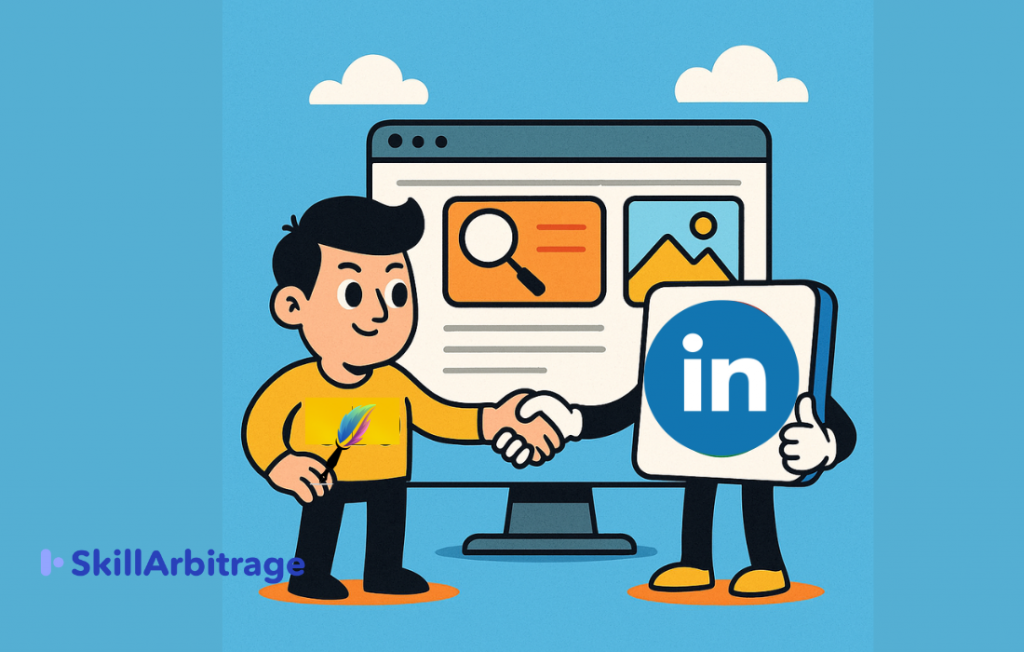 Decorative image in attracting clients through linkedin post